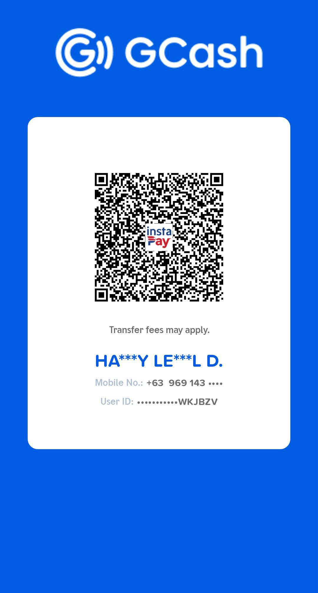 GCash QR code for Harvey Ducay